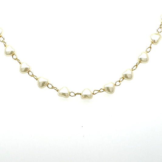 Little Heart Pearls Necklace