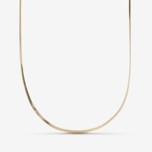 Hannah Herringbone Gold Chain Necklace